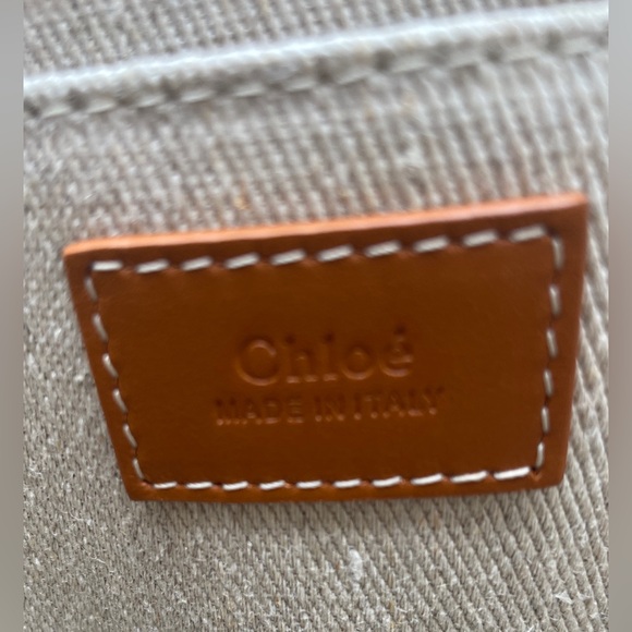 NEW! CHLOE WOODY MEDIUM CANVAS TOTE BAG NWT AUTHENTIC - Picture 14 of 14